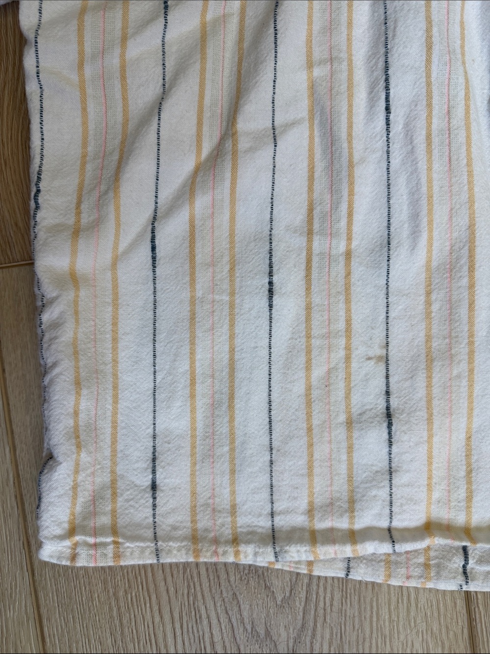 Madewell Park Popover Shirt in Textured Stripe Cotton Short Sleeve Split Neck S - Picture 6 of 13